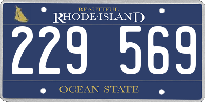 RI license plate 229569