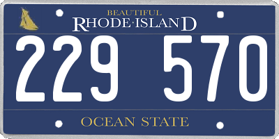 RI license plate 229570