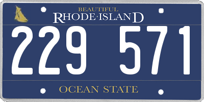RI license plate 229571