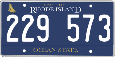 RI license plate 229573