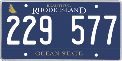 RI license plate 229577