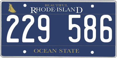 RI license plate 229586