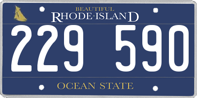 RI license plate 229590
