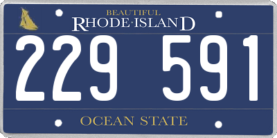 RI license plate 229591