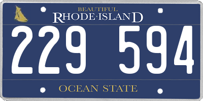RI license plate 229594