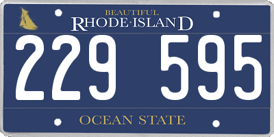 RI license plate 229595