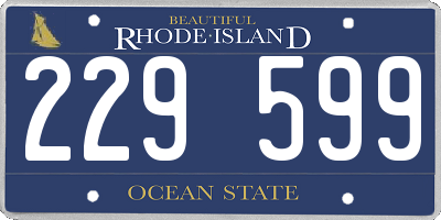 RI license plate 229599