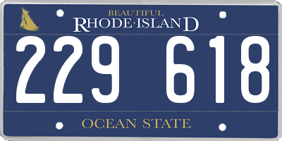 RI license plate 229618