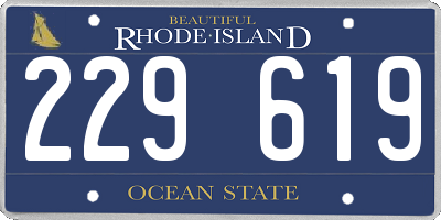 RI license plate 229619
