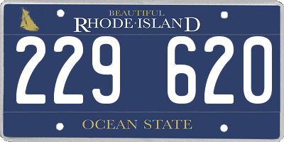 RI license plate 229620