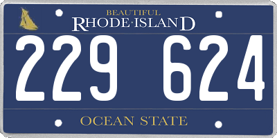 RI license plate 229624