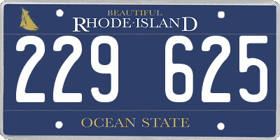 RI license plate 229625