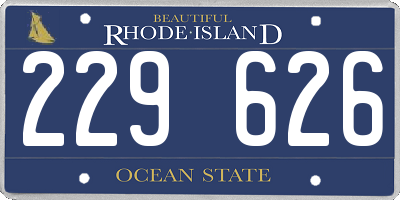 RI license plate 229626