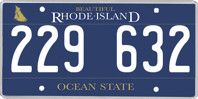 RI license plate 229632