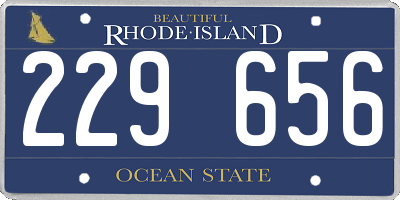 RI license plate 229656