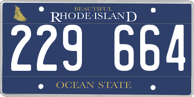 RI license plate 229664