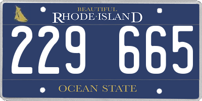 RI license plate 229665