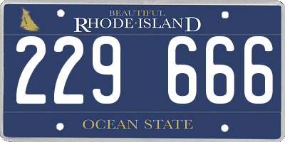 RI license plate 229666