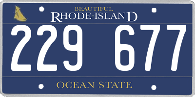 RI license plate 229677
