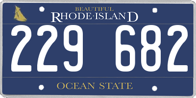 RI license plate 229682