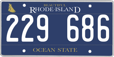 RI license plate 229686