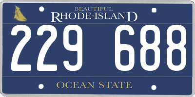 RI license plate 229688