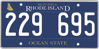 RI license plate 229695