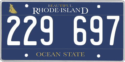 RI license plate 229697
