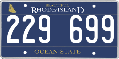RI license plate 229699