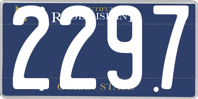 RI license plate 2297