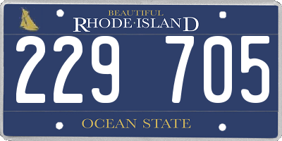 RI license plate 229705
