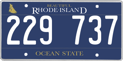 RI license plate 229737