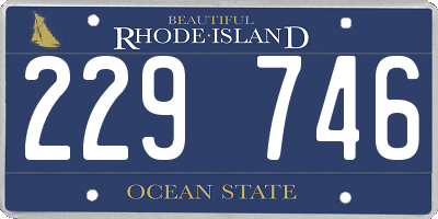 RI license plate 229746