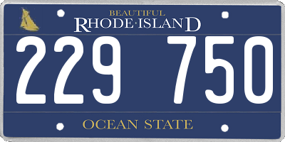 RI license plate 229750