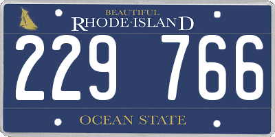 RI license plate 229766