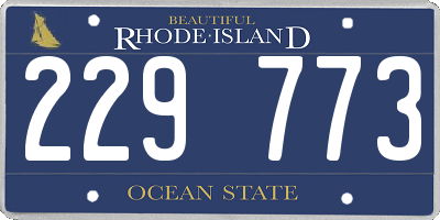 RI license plate 229773