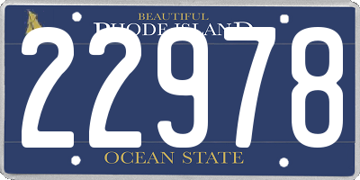 RI license plate 22978