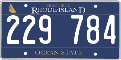 RI license plate 229784