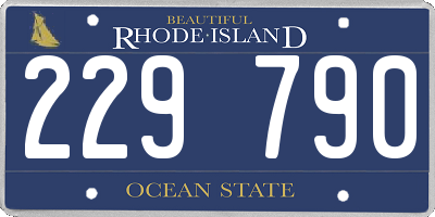 RI license plate 229790