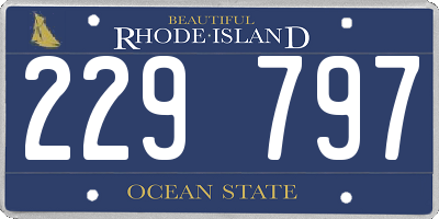 RI license plate 229797