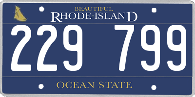 RI license plate 229799