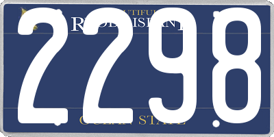 RI license plate 2298