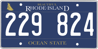 RI license plate 229824