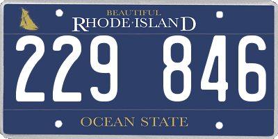 RI license plate 229846
