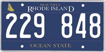 RI license plate 229848