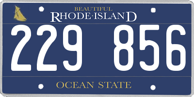 RI license plate 229856