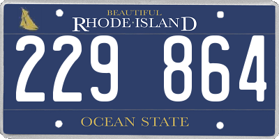 RI license plate 229864