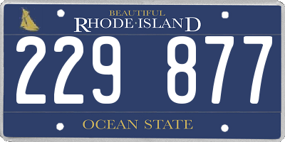 RI license plate 229877