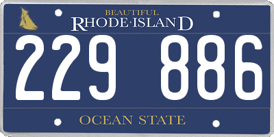 RI license plate 229886