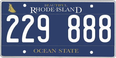 RI license plate 229888